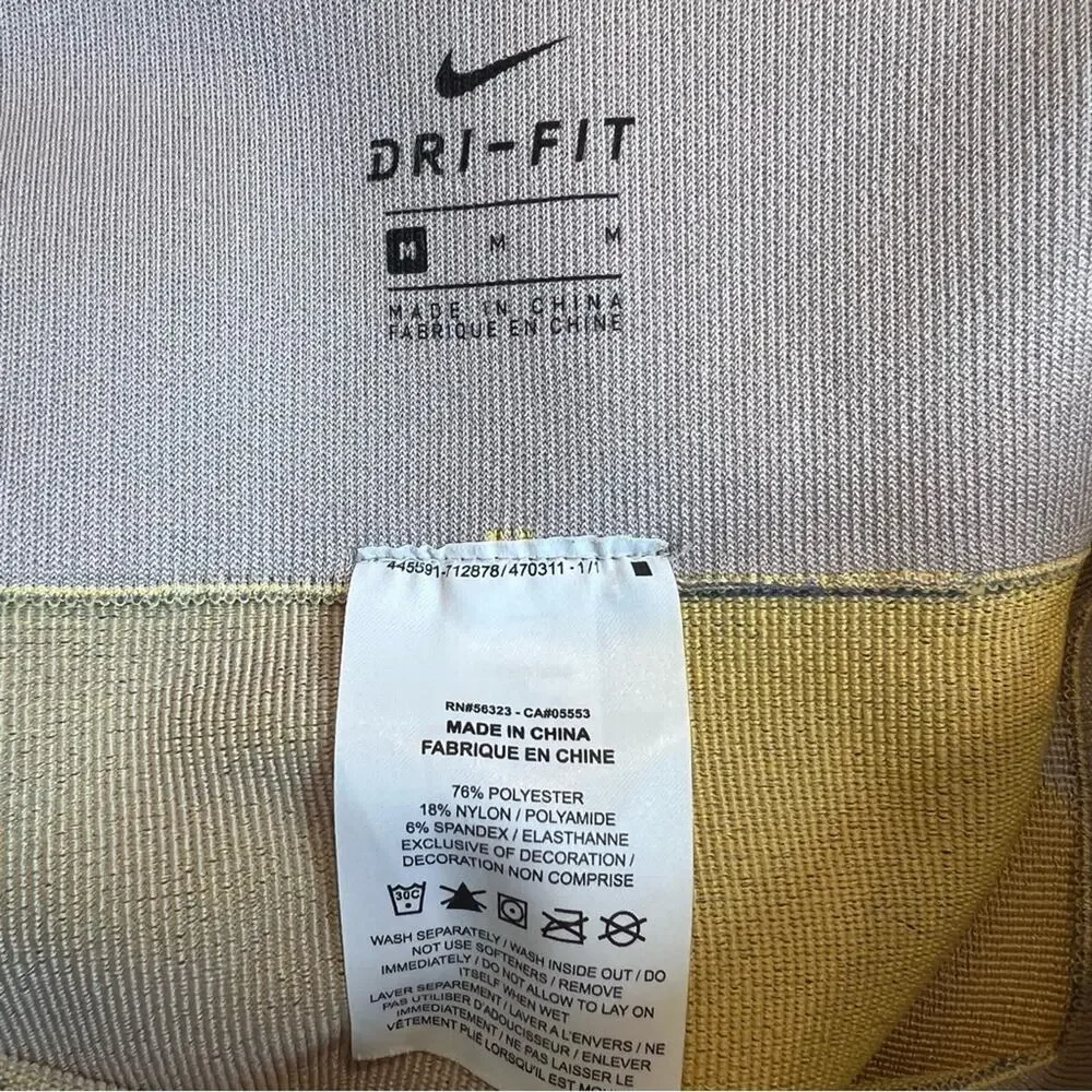 NIKE Sculpt LUX ICON CLASH Seamless 7/8 Training Knit Leggings yellow colorblock